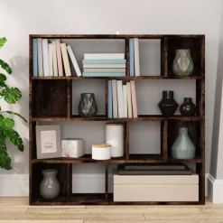 Séparateurs De Pièces-vidaXL Bibliothèque/Séparateur de pièce Chêne fumé 105x24x102 cm Ch&ecirc;ne fumé