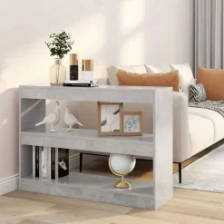 Étagères-vidaXL Bibliothèque/Séparateur de pièce 100x30x72 cm Gris béton