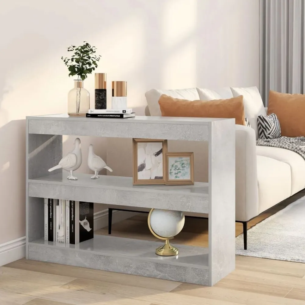 Étagères-vidaXL Bibliothèque/Séparateur de pièce 100x30x72 cm Gris béton