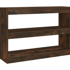 Étagères-vidaXL Bibliothèque/Séparateur de pièce chêne fumé 100x30x72 cm Ch&ecirc;ne fumé