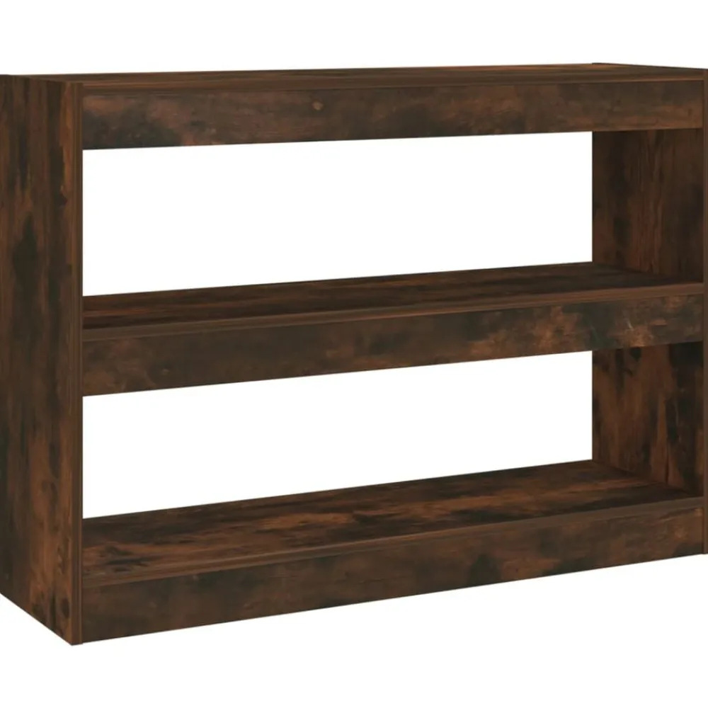 Étagères-vidaXL Bibliothèque/Séparateur de pièce chêne fumé 100x30x72 cm Chêne fumé