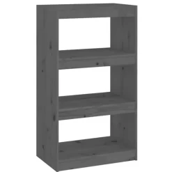 Étagères-vidaXL Bibliothèque/Séparateur de pièce 60x30x103,5 cm Pin massif Gris