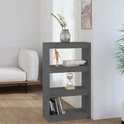 Étagères-vidaXL Bibliothèque/Séparateur de pièce 60x30x103,5 cm Pin massif Gris