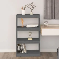 Étagères-vidaXL Bibliothèque/Séparateur de pièce 60x30x103,5 cm Pin massif Gris