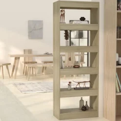 vidaXL Bibliothèque/séparateur de pièce chêne sonoma bois d'ingénierie