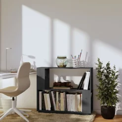 Étagères-vidaXL Bibliothèque/Séparateur de pièce 80x25x70 cm Pin massif Gris