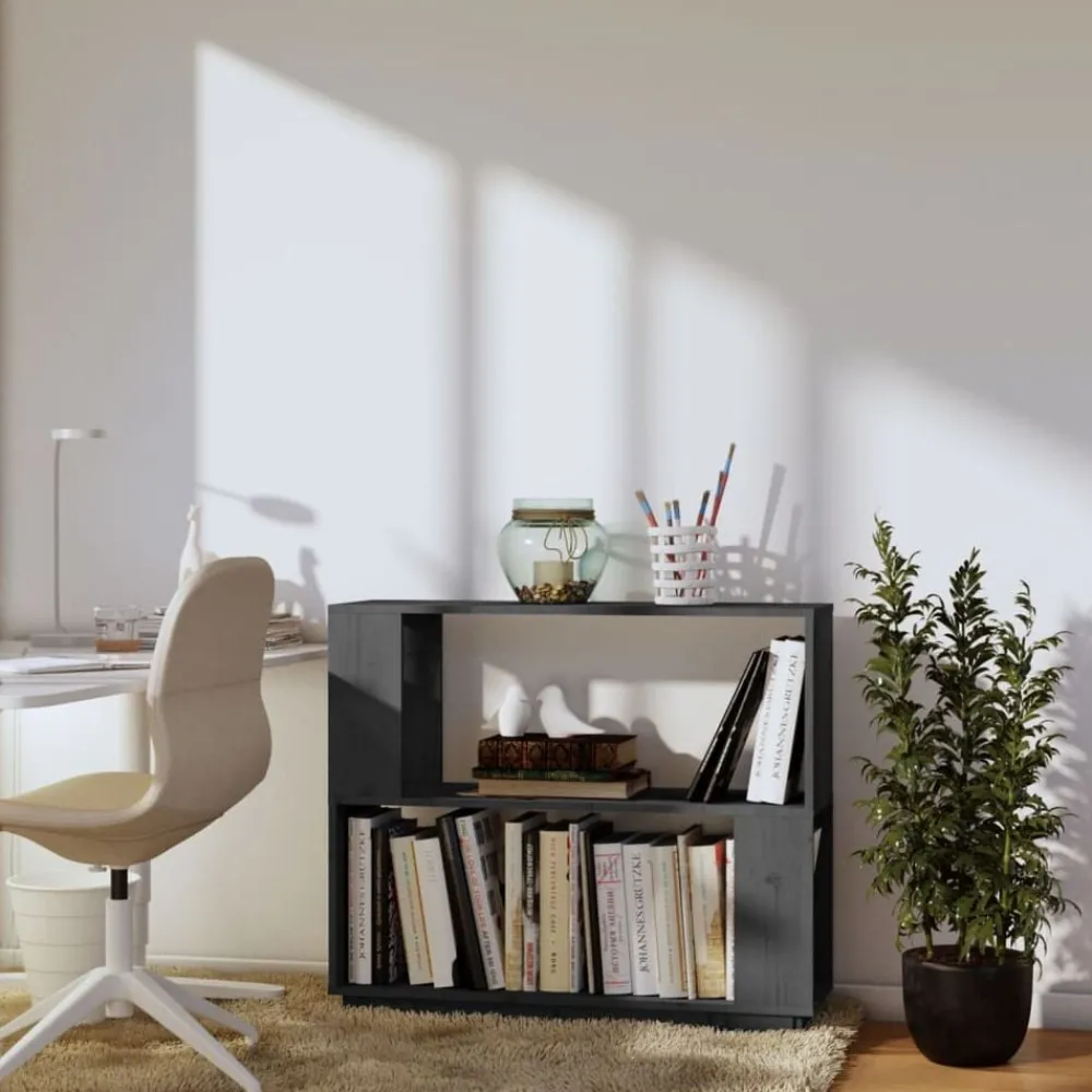 Étagères-vidaXL Bibliothèque/Séparateur de pièce 80x25x70 cm Pin massif Gris