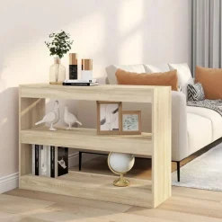 Étagères-vidaXL Bibliothèque/Séparateur de pièce chêne sonoma 100x30x72 cm Ch&ecirc;ne sonoma