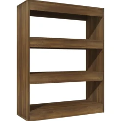 Étagères-vidaXL Bibliothèque/Séparateur de pièce chêne marron bois d'ingénierie Ch&ecirc;ne marron