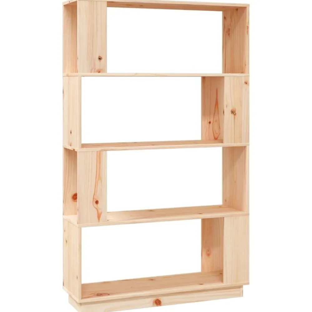 Étagères-vidaXL Bibliothèque/Séparateur de pièce 80x25x132 cm Pin solide Naturel