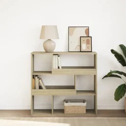 Étagères-vidaXL Bibliothèque/Séparateur de pièce chêne sonoma 100x33x94,5 cm Ch&ecirc;ne sonoma