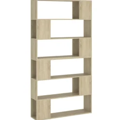 Étagères-vidaXL Bibliothèque/Séparateur de pièce Chêne Sonoma 100x24x188 cm Ch&ecirc;ne sonoma