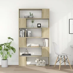 Étagères-vidaXL Bibliothèque/Séparateur de pièce Chêne Sonoma 100x24x188 cm Ch&ecirc;ne sonoma
