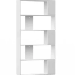 Étagères-vidaXL Bibliothèque/Séparateur de pièce Bois d'ingénierie Blanc