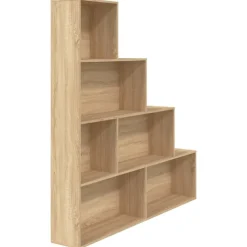 Étagères-vidaXL Bibliothèque/Séparateur de pièce Chêne sonoma Bois d'ingénierie Chêne sonoma