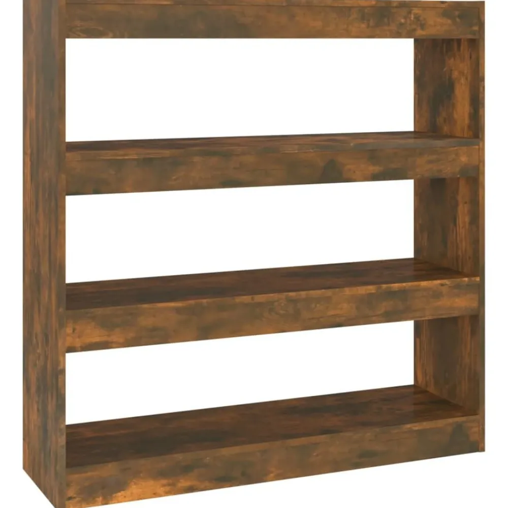 vidaXL Bibliothèque/Séparateur de pièce chêne fumé 100x30x103 cm