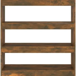 vidaXL Bibliothèque/Séparateur de pièce chêne fumé 100x30x103 cm