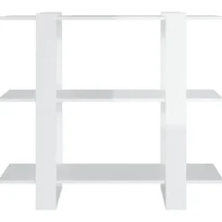 Étagères-vidaXL Bibliothèque/Séparateur de pièce 100x30x87 cm Blanc brillant