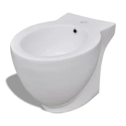 Plomberie-vidaXL Bidet rond Céramique haute qualité Blanc