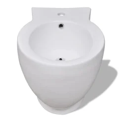 Plomberie-vidaXL Bidet rond Céramique haute qualité Blanc