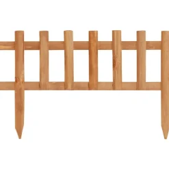 Clôtures & Barrières-vidaXL Bordure de jardin 10 pcs Bois de sapin 4,4 m Marron