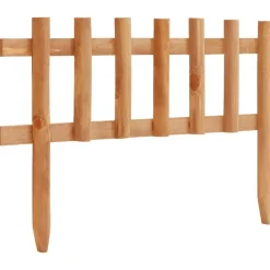 Clôtures & Barrières-vidaXL Bordure de jardin 10 pcs Bois de sapin 4,4 m Marron