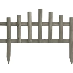 Clôtures & Barrières-vidaXL Bordure de jardin 10 pcs Bois de sapin 4,4 m Gris