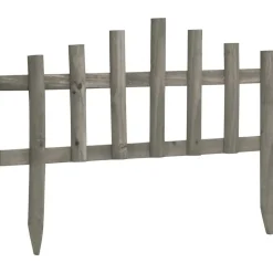 Clôtures & Barrières-vidaXL Bordure de jardin 10 pcs Bois de sapin 4,4 m Gris