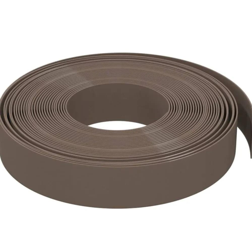 Clôtures & Barrières-vidaXL Bordure de jardin 10 m 10 cm polyéthylène Marron