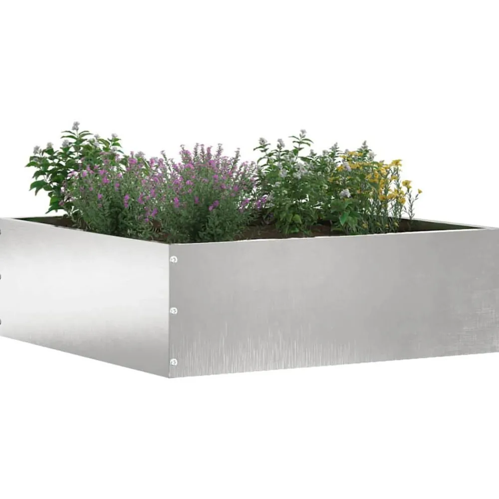 vidaXL Bordure de Pelouse Argent 40 x 40 x 13 cm