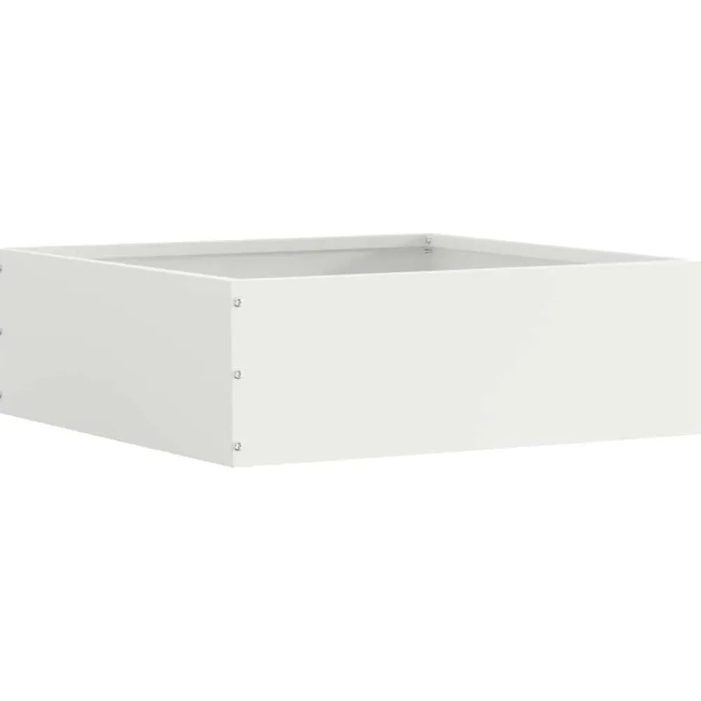 Clôtures & Barrières-vidaXL Bordure de Pelouse 40 x 40 x 13 cm Acier Blanc