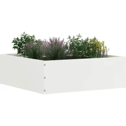 Clôtures & Barrières-vidaXL Bordure de Pelouse 40 x 40 x 13 cm Acier Blanc