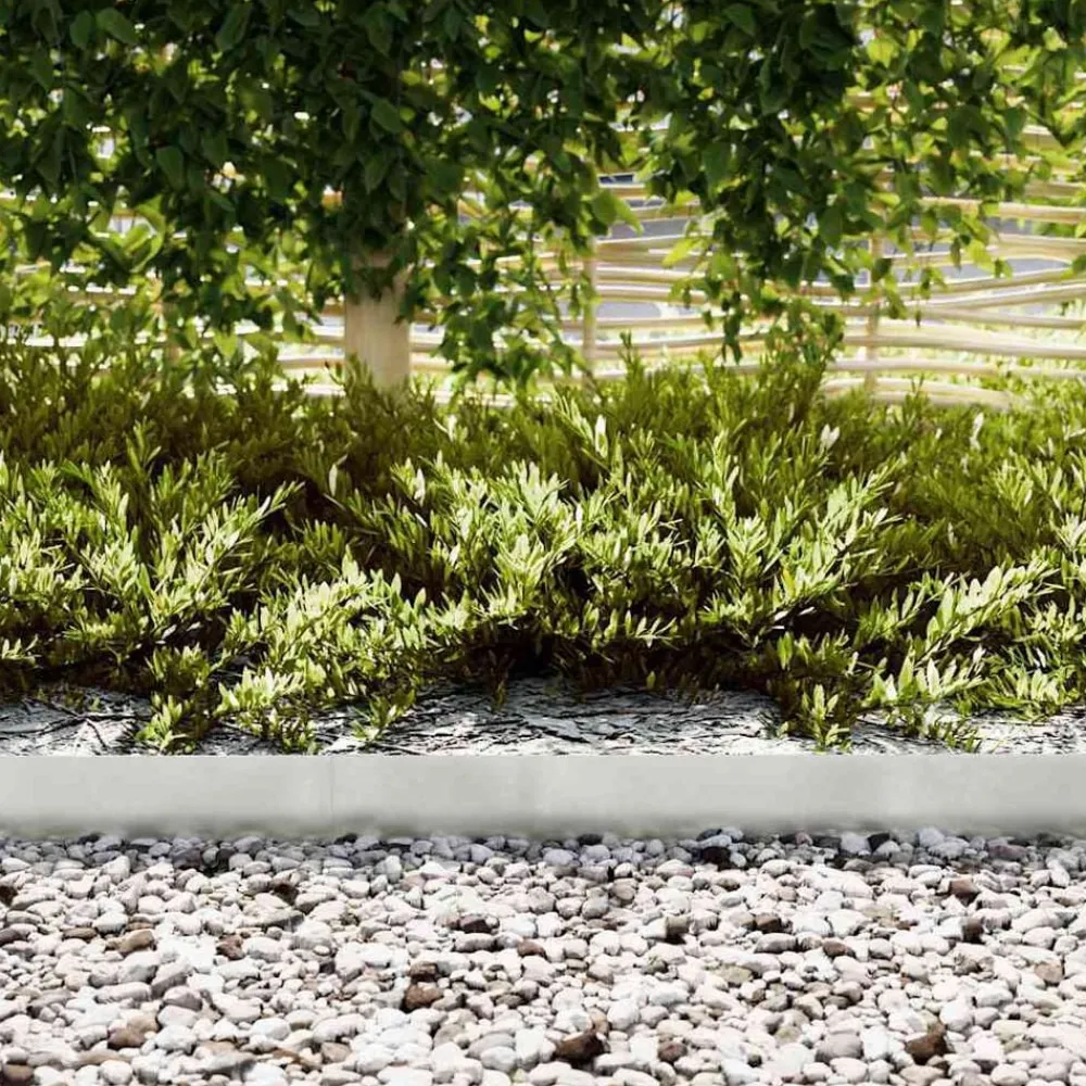 Clôtures & Barrières-vidaXL Bordure de Pelouse 10 pcs Argent 100 x 0.05 x 20 cm Acier inoxydable