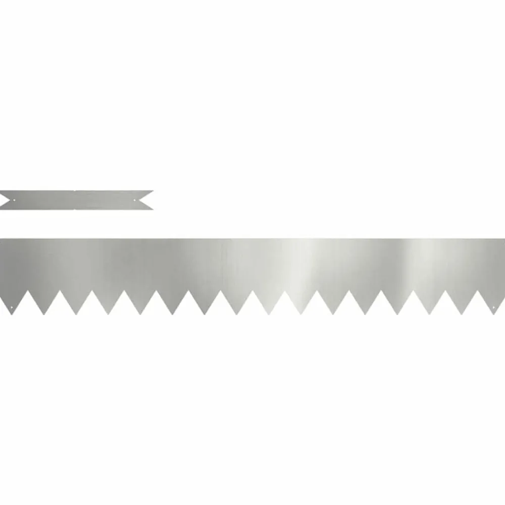 Clôtures & Barrières-vidaXL Bordure de Pelouse 10 pcs Argent 100 x 0.05 x 20 cm Acier galvanisé