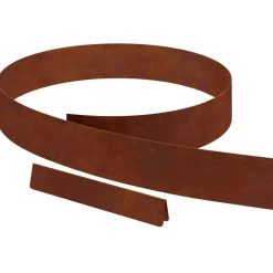 vidaXL Bordure de Pelouse Rouillé 450 x 0,05 x 10 cm Acier patiné
