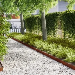 vidaXL Bordure de Pelouse 10 pcs Marron 100 x 0.05 x 20 cm