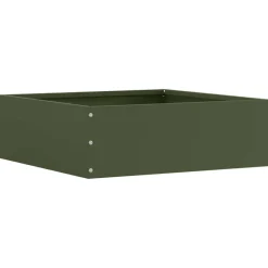 Clôtures & Barrières-vidaXL Bordure de Pelouse 40 x 40 x 13 cm Acier Vert olive