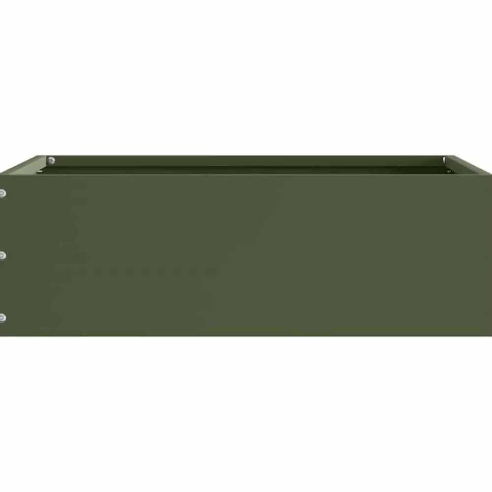 Clôtures & Barrières-vidaXL Bordure de Pelouse 40 x 40 x 13 cm Acier Vert olive