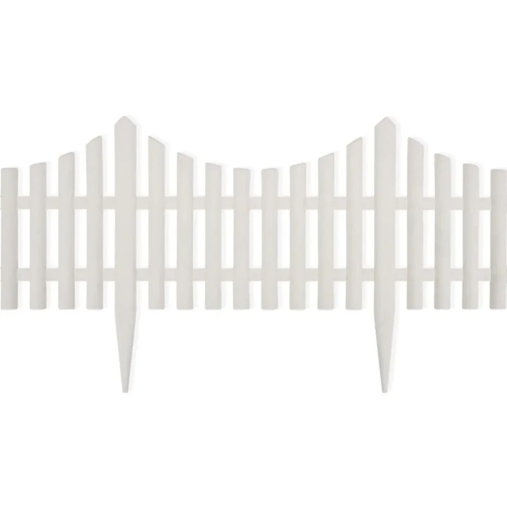 Clôtures & Barrières-vidaXL Bordure de pelouse 17 pcs / 10 m Blanc