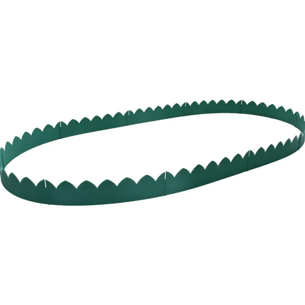 vidaXL Bordures de jardin 10 pcs Vert 65x15 cm PP