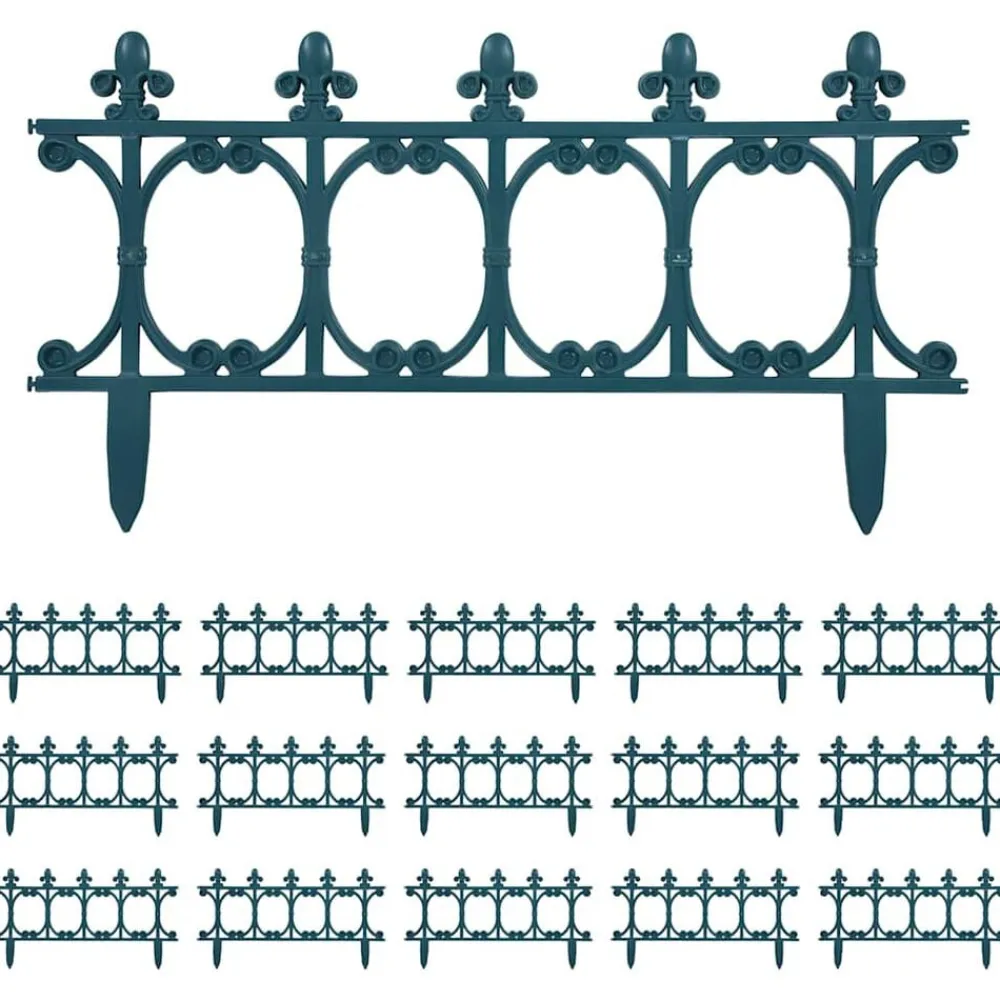 vidaXL Bordures de jardin 16 pcs 10 m PP