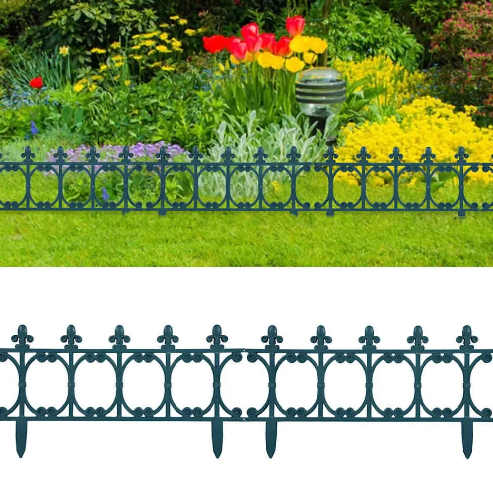 vidaXL Bordures de jardin 16 pcs 10 m PP