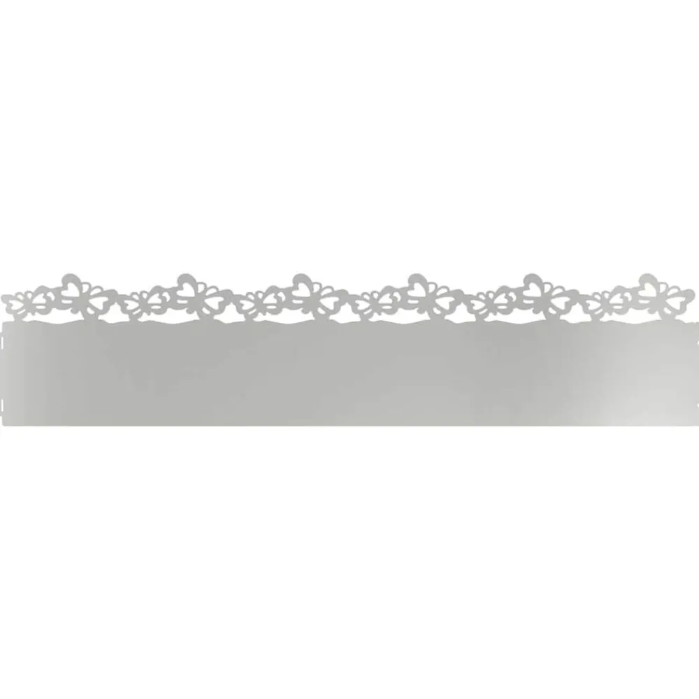 vidaXL Bordures de pelouse 10 pcs Argent 103 x 0,05 x 22 cm
