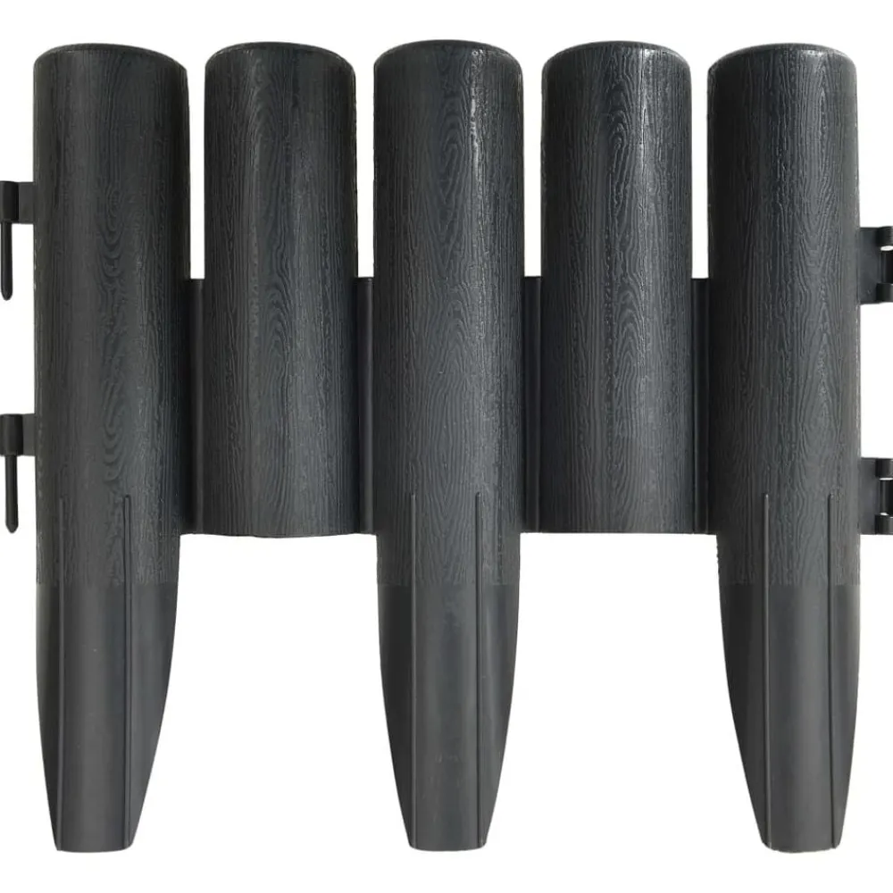 vidaXL Bordures de pelouse 36 pcs 10 m PP