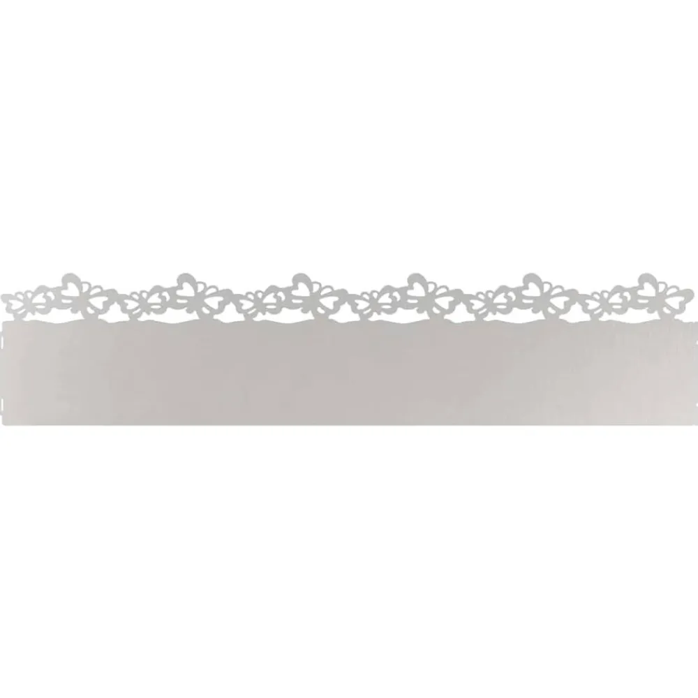 Clôtures & Barrières-vidaXL Bordures de pelouse 10 pcs Argent 103 x 0,05 x 22 cm Acier inoxydable
