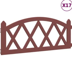 vidaXL Bordures de pelouse 17 pcs 10 m PP