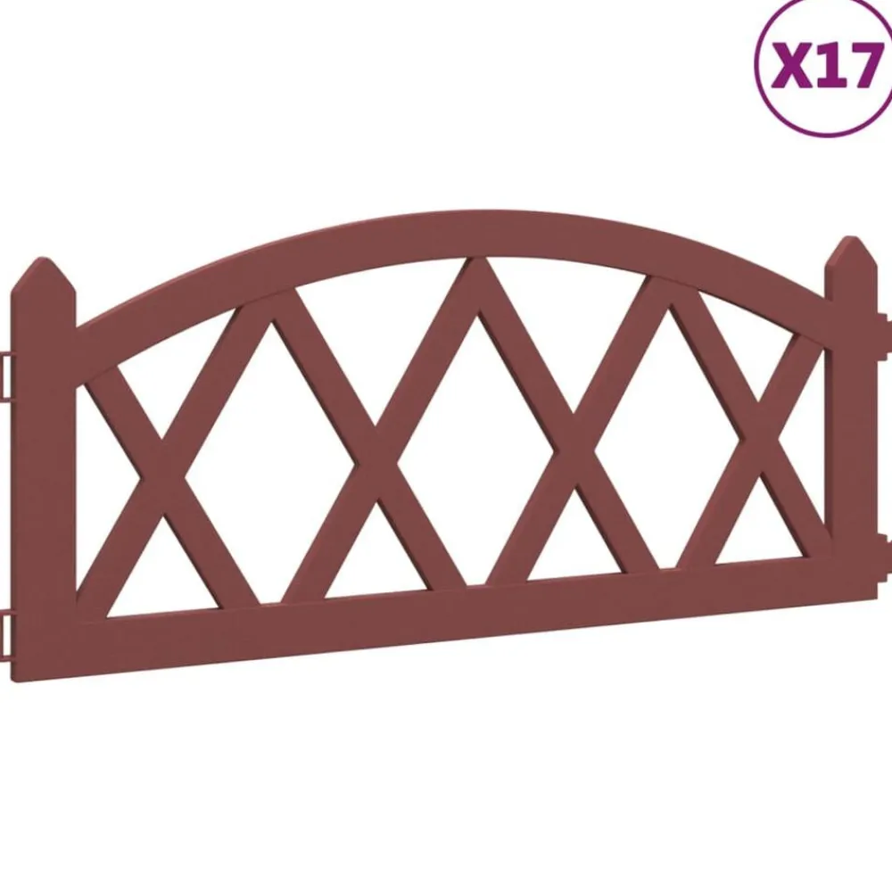 vidaXL Bordures de pelouse 17 pcs 10 m PP