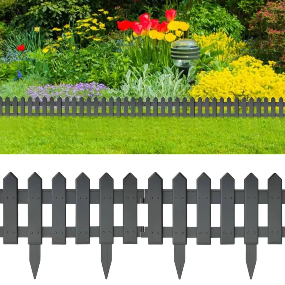 vidaXL Bordures de pelouse 25 pcs 10 m PP