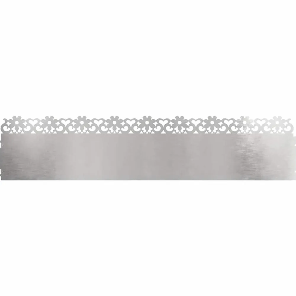 Clôtures & Barrières-vidaXL Bordures de pelouse 10 pcs Argent 103 x 0,05 x 22 cm Acier inoxydable