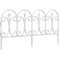 Clôtures & Barrières-vidaXL Bordures de pelouse 17 pcs 10 m PP Blanc
